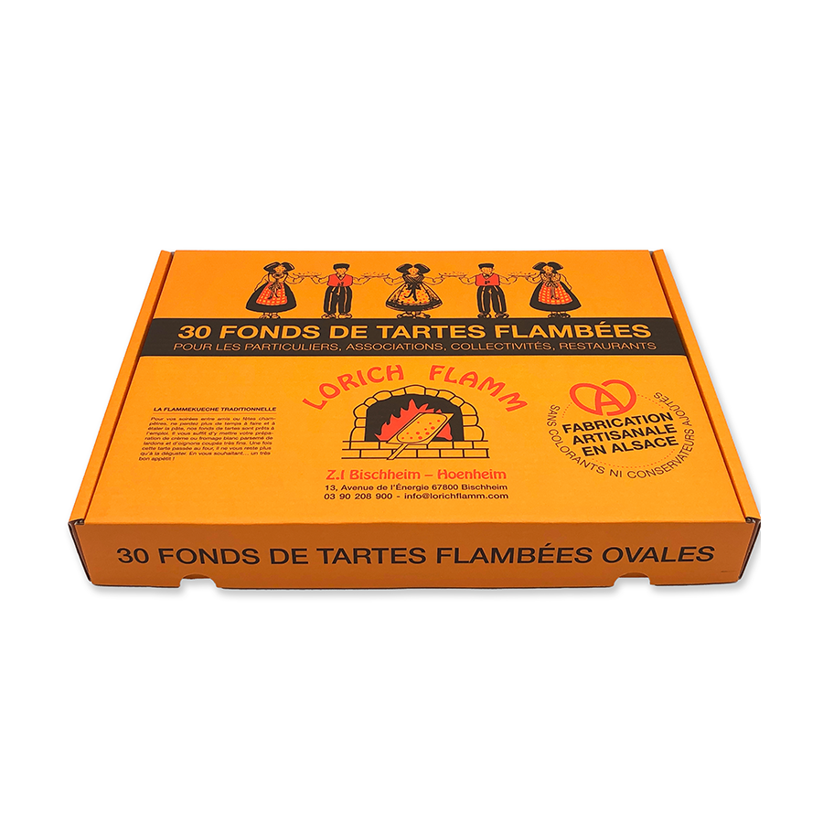 Cartons de 30 fonds de tartes flambées ovales