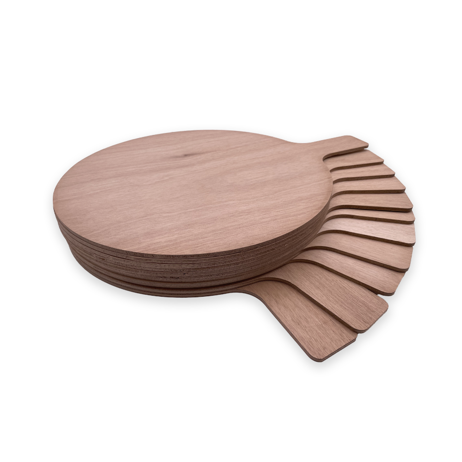 Planchette en bois ronde avec manche