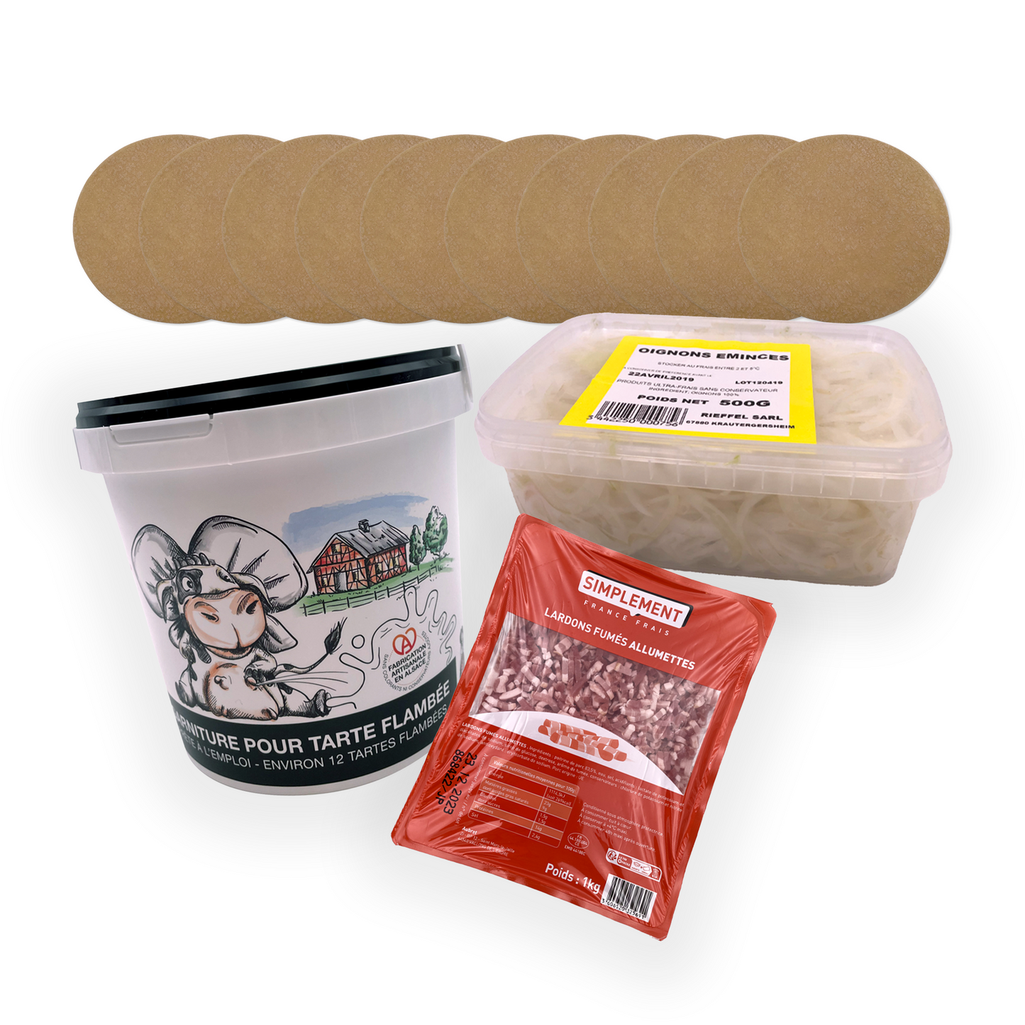 Packs fonds de tartes flambées ovales