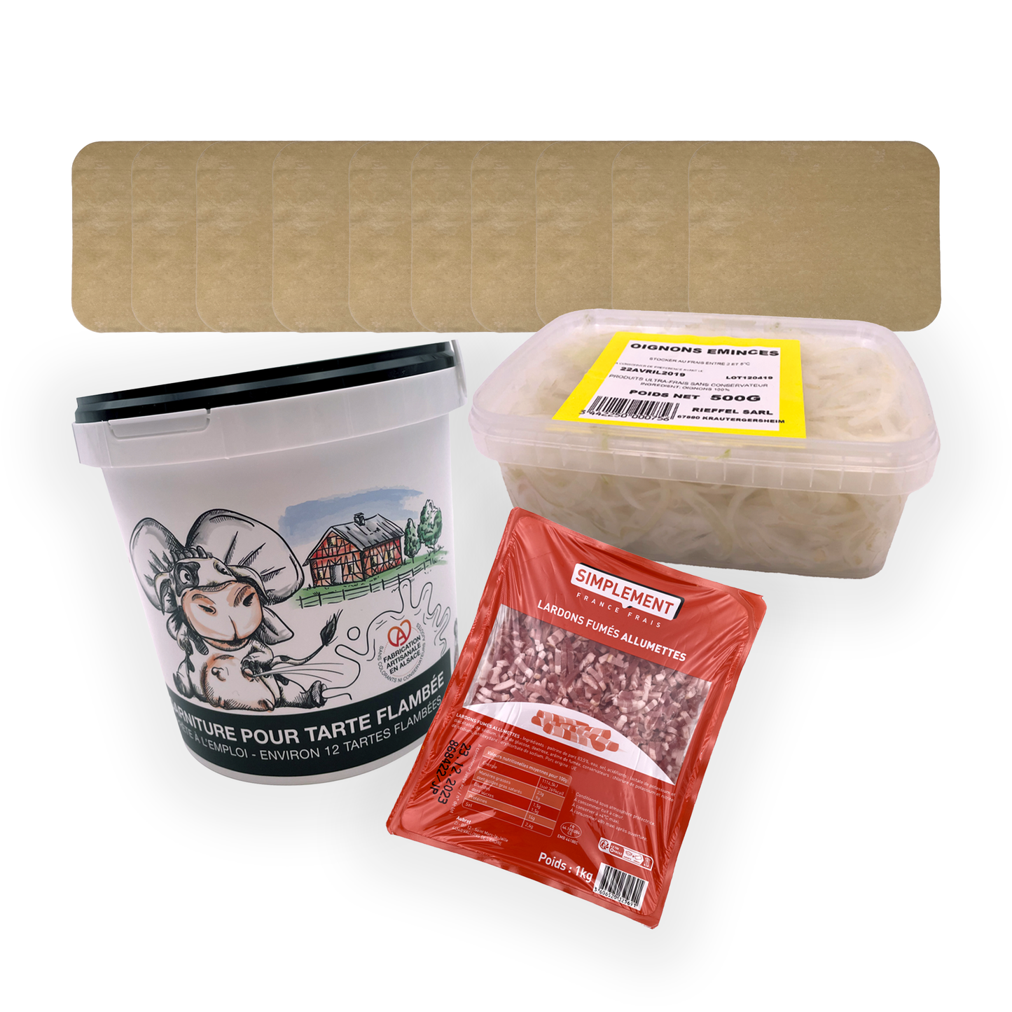 Packs fonds de tartes flambées rectangulaires