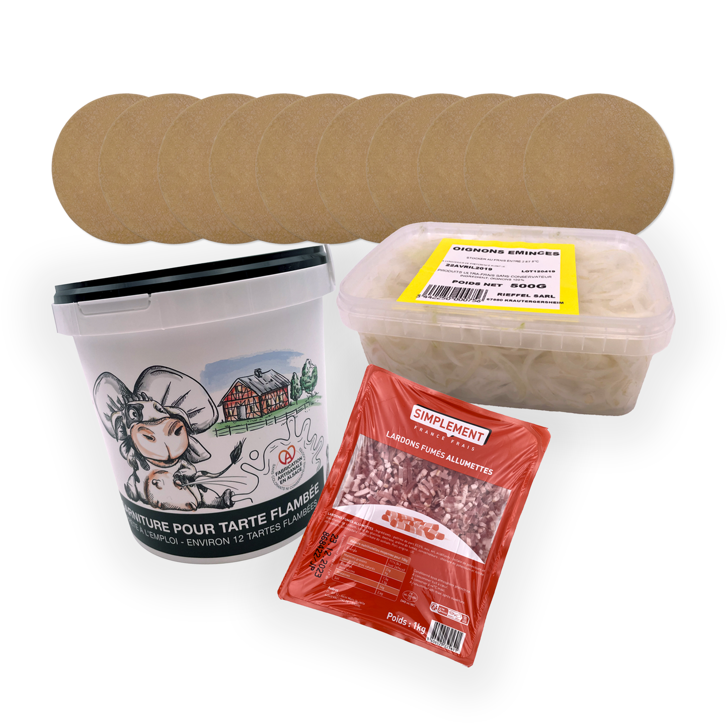 Packs fonds de tartes flambées rondes